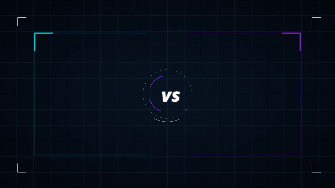 Grafica per schermata Versus con sfondo a griglia futuristico