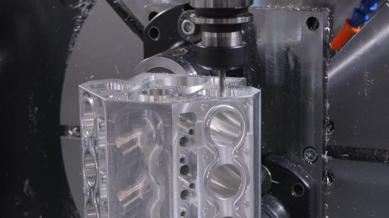 금속 가공 cnc 밀링 기계. 금속 절단 현대 가공 기술.