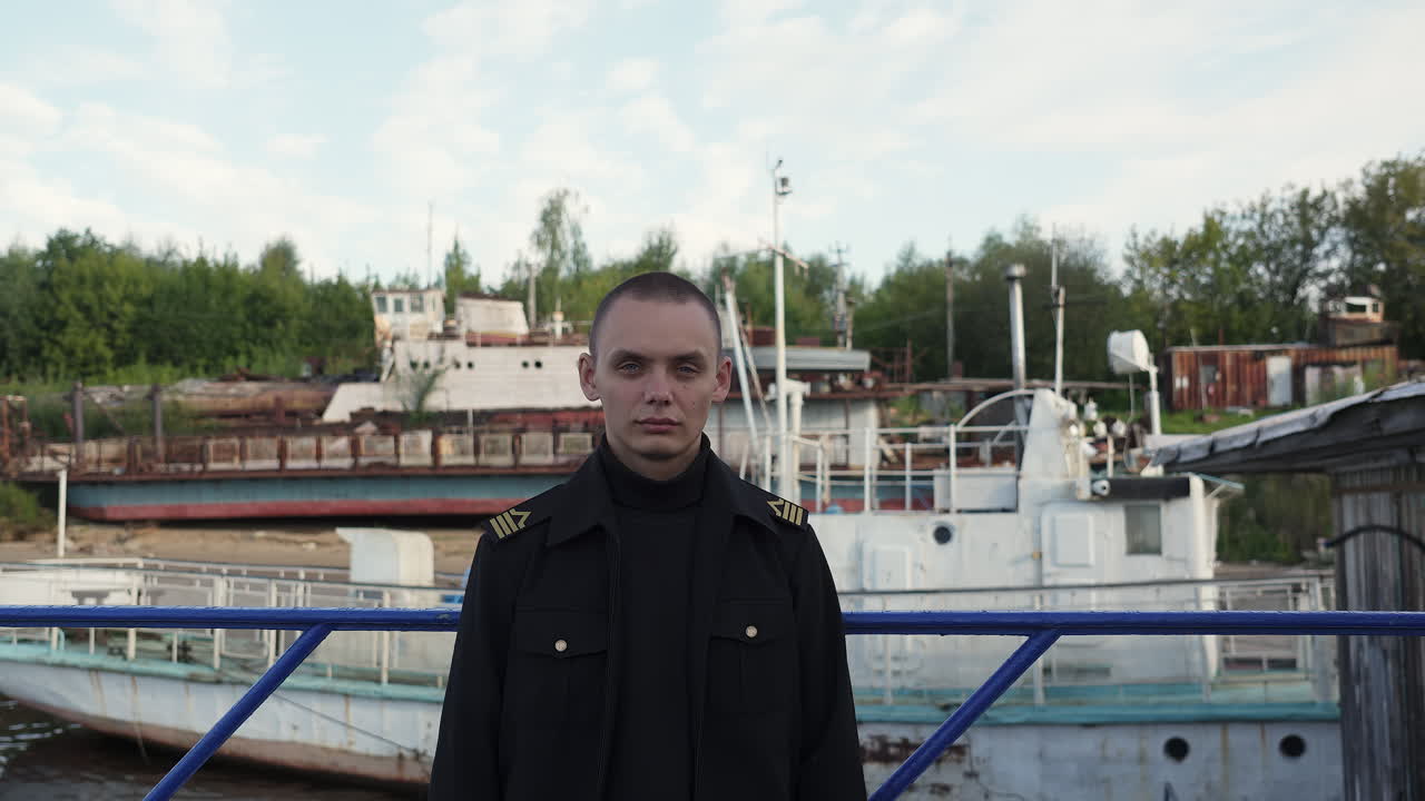 Man in maritime uniform portrait