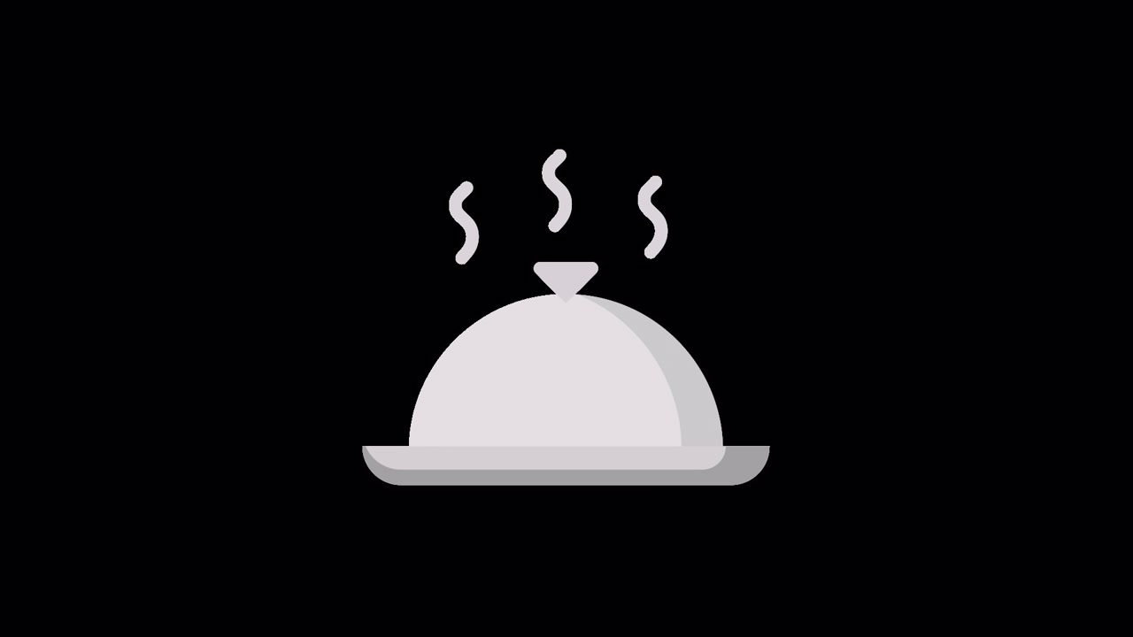 Cloche Animado para Servir Comida Quente com Vapor