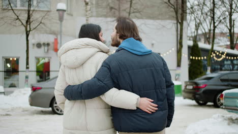 happy couple on a date