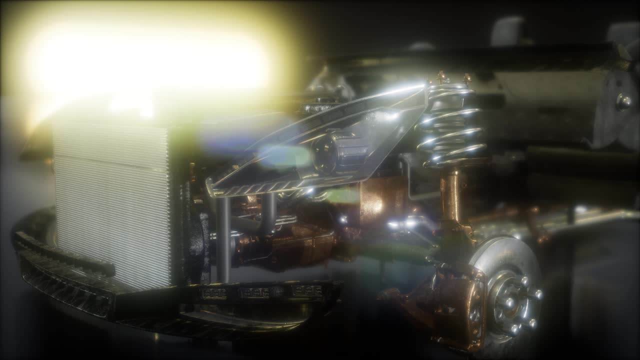 motor y otras partes visibles en el coche