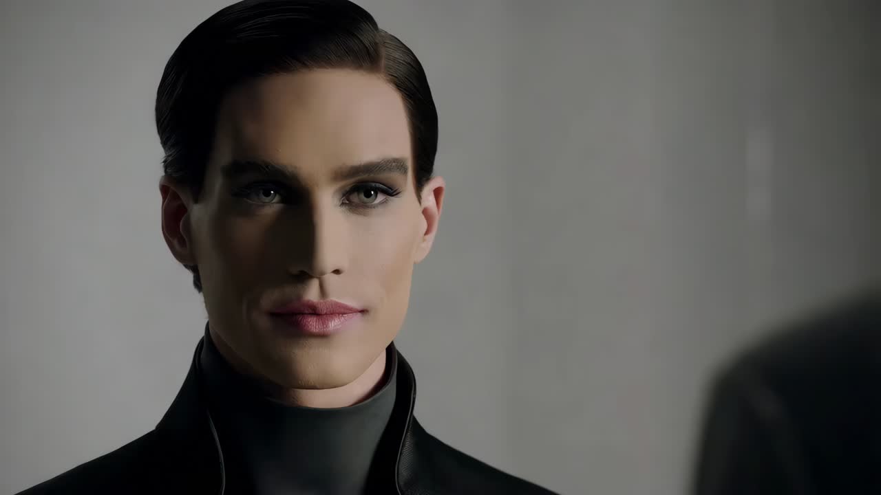 Uomo elegante in abito formale nero