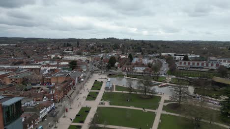 Stratford-Upon-Avon-Inglaterra-Drone-Vista-Aérea