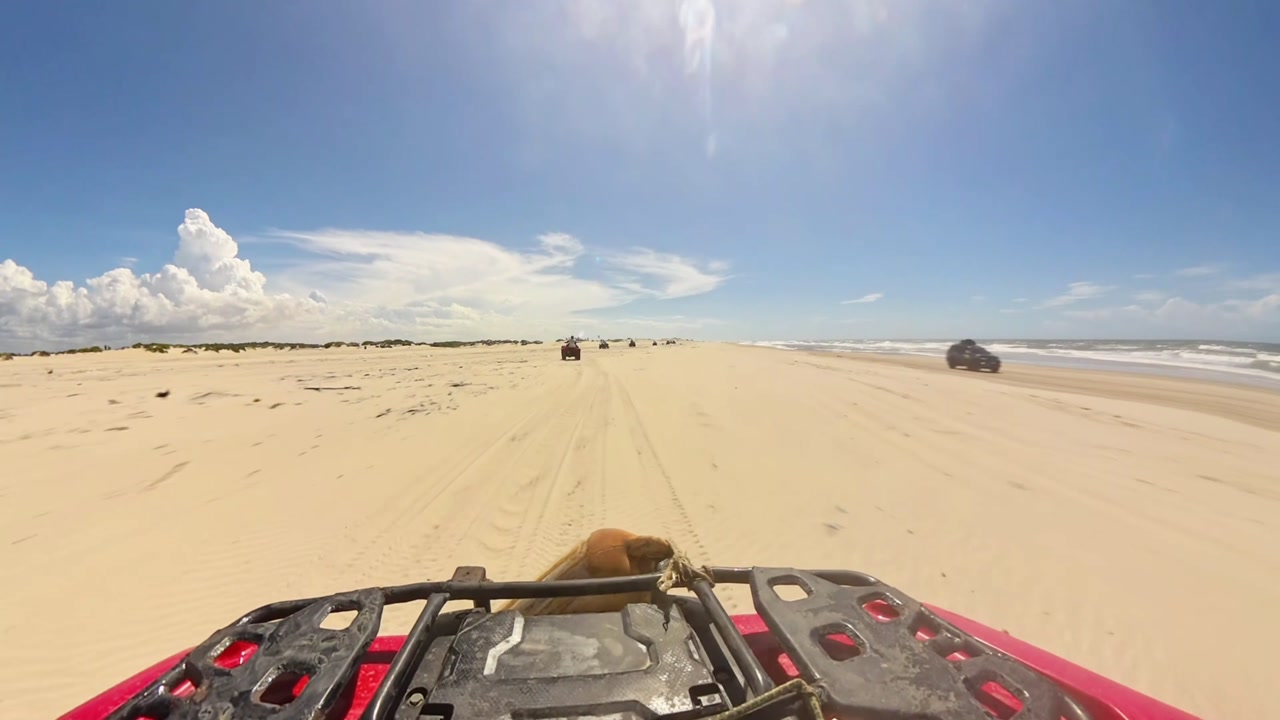 POV Quad Bike Ride Along Atins Beach in Lençóis Maranhenses, Brazil
