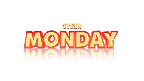 Orange-Cyber-Monday-cartoon-text-on-white-gradient-color