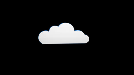 el icono de la nube 4k