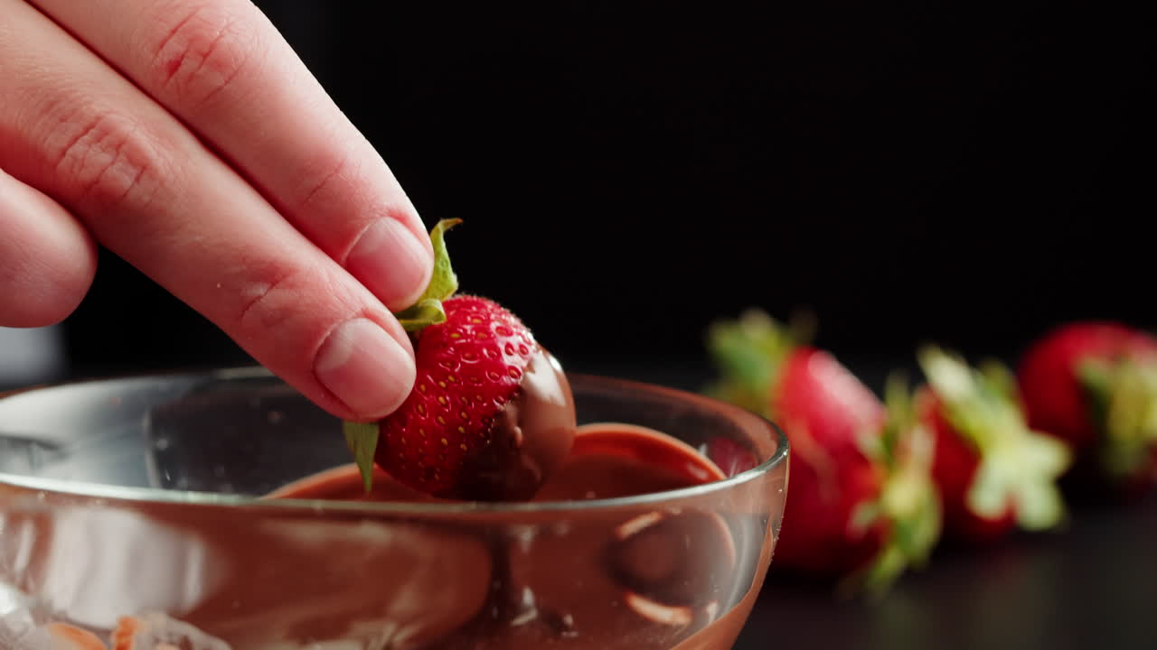 Dipping Strawberries in Chocolate