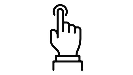 gráfico de movimiento de línea de pantalla táctil
