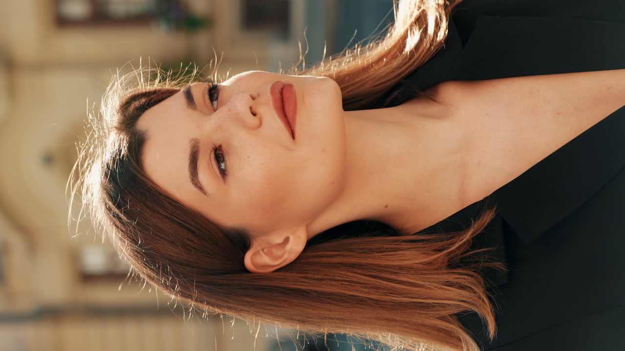 Stylish Woman in a Black Blazer