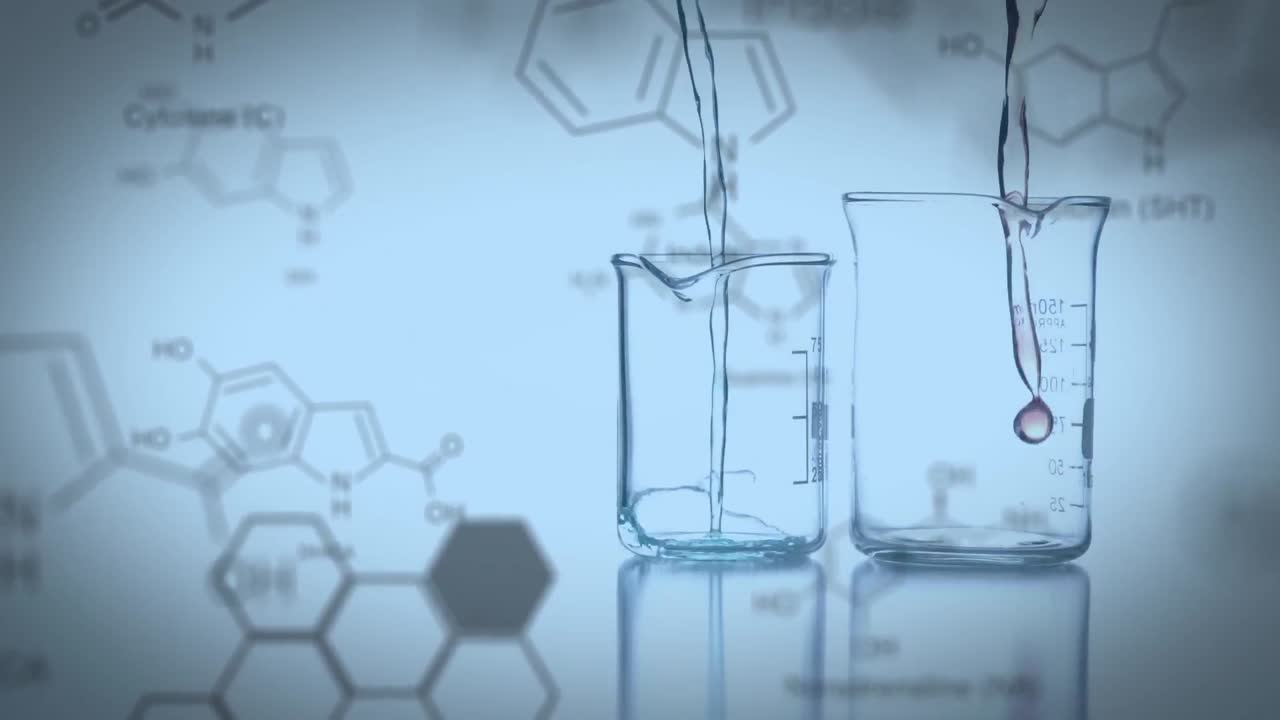 Beakers filling with water