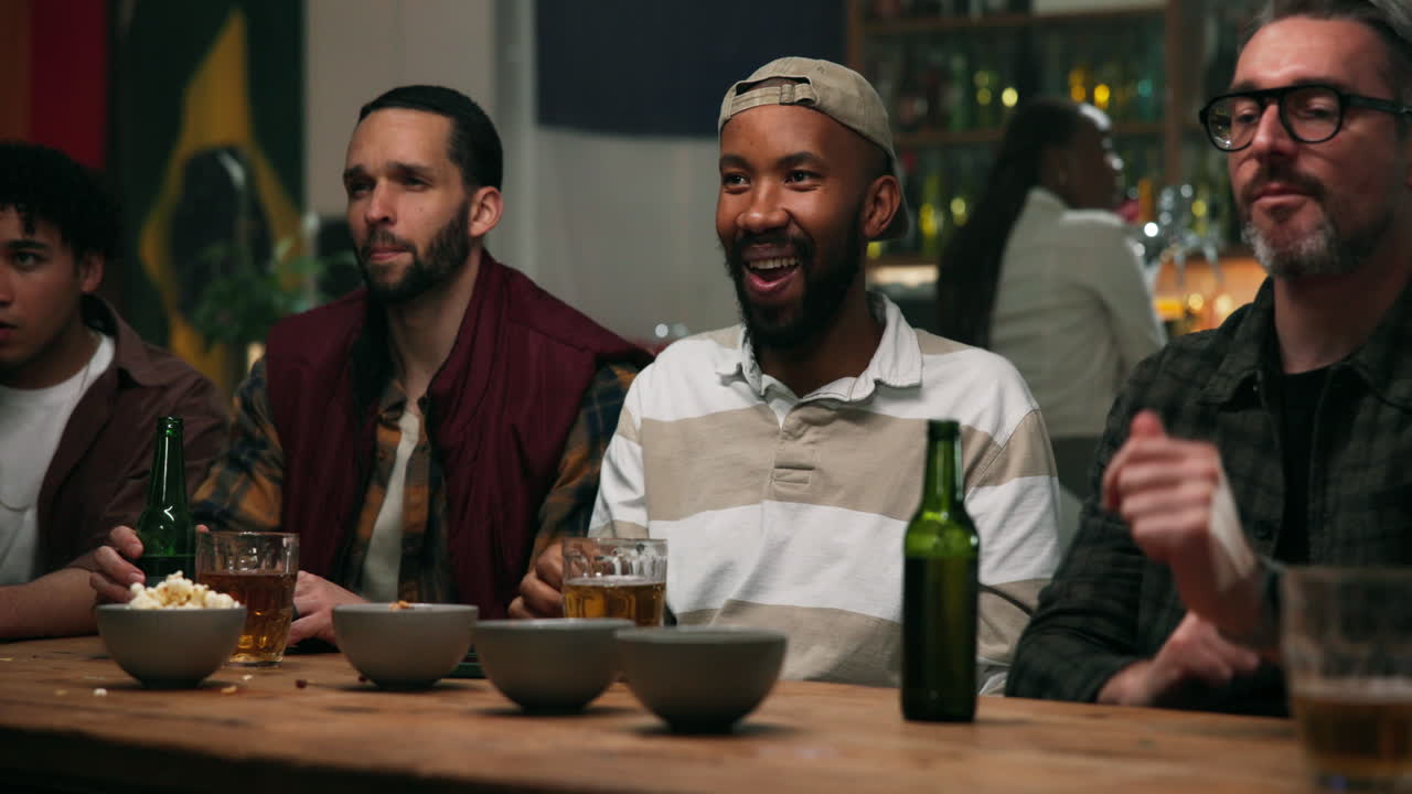 People celebrating at a bar