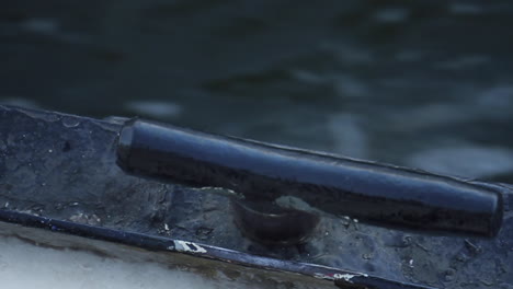 water crashes against boat at sunset in seoul south korea