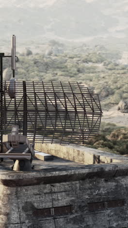 radar antenna on top of a military building