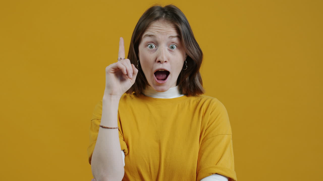 Woman Thinking and Having an Idea