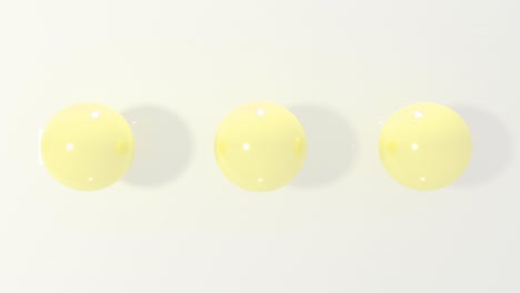 3d liquid balls flying on white background. 4k animation. looping.
