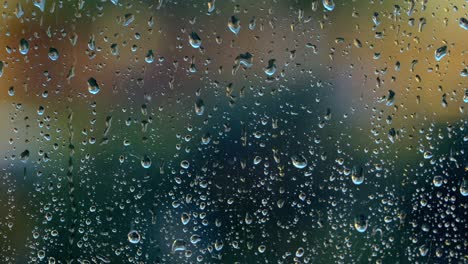 raindrops on a window on a rainy day