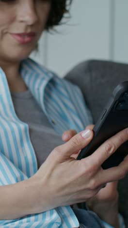 woman using a smartphone