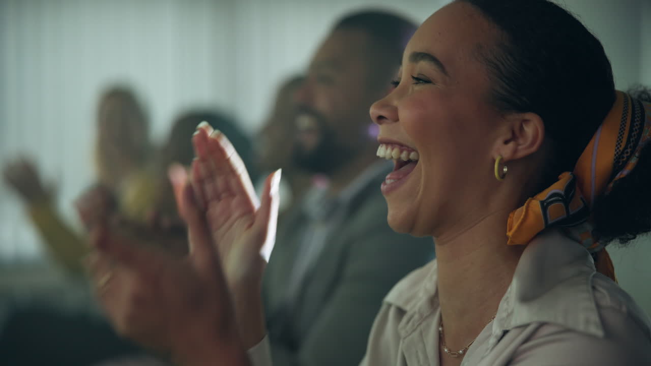 Group of People Applauding