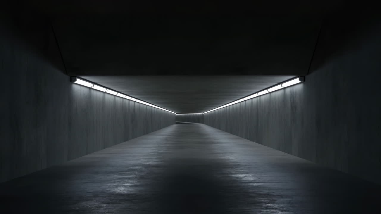 Dark Underground Tunnel