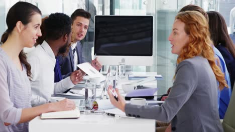 businesspeople in meeting at conference room