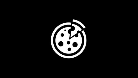 pizza  glith icon vintage twitched bad signal animation.