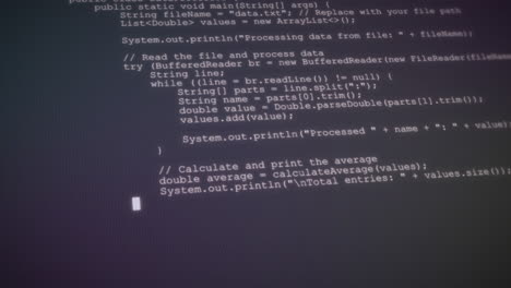 ejemplo de código java: leer un archivo, procesar datos y calcular el promedio