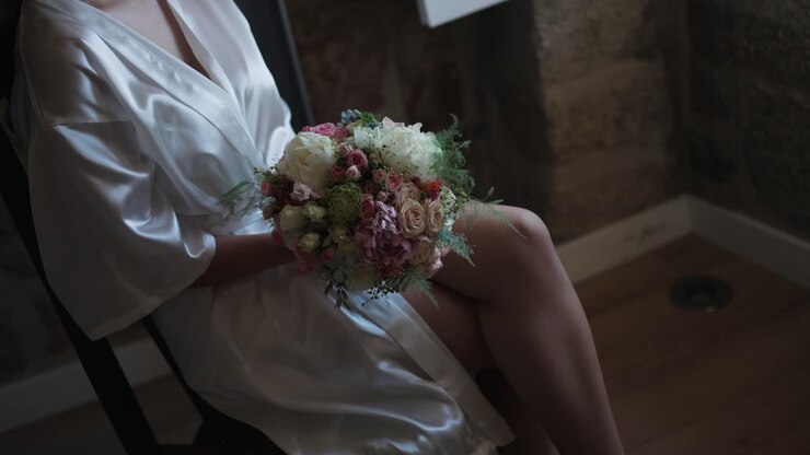 Elegant clutch of soft pink blooms amid flowing white fabrics in tranquil repose