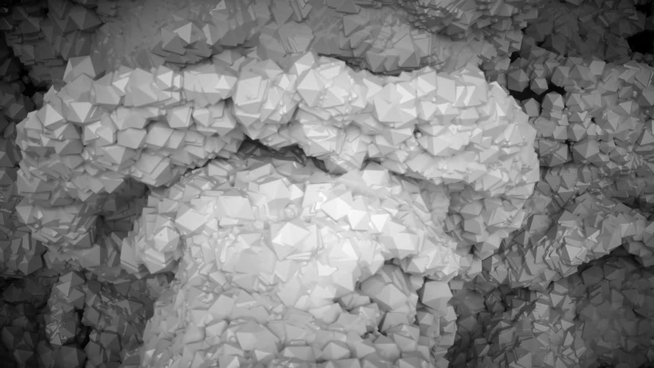 추상적인 형태가 프레임을 가로질러 폭발합니다.