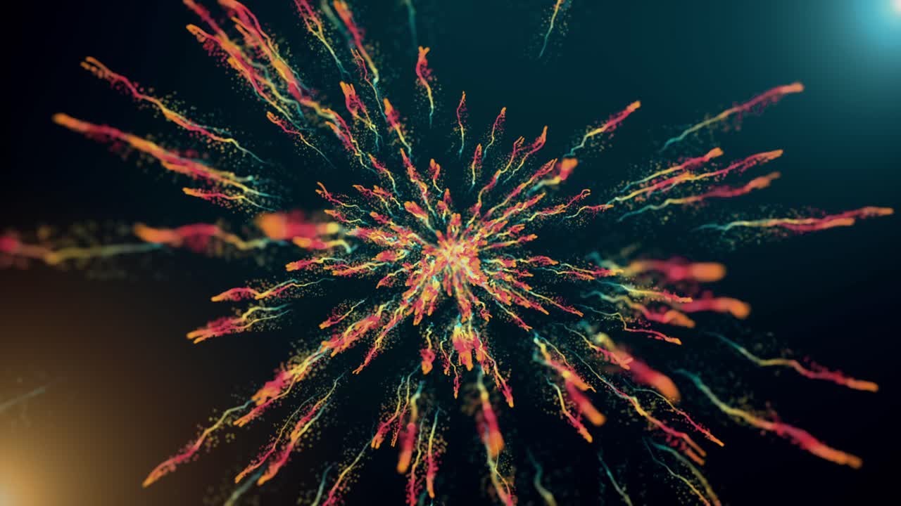 추상적인 불꽃놀이 폭발