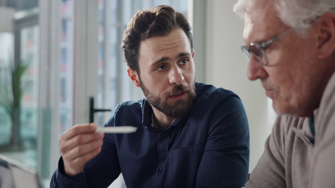 Men in a business meeting