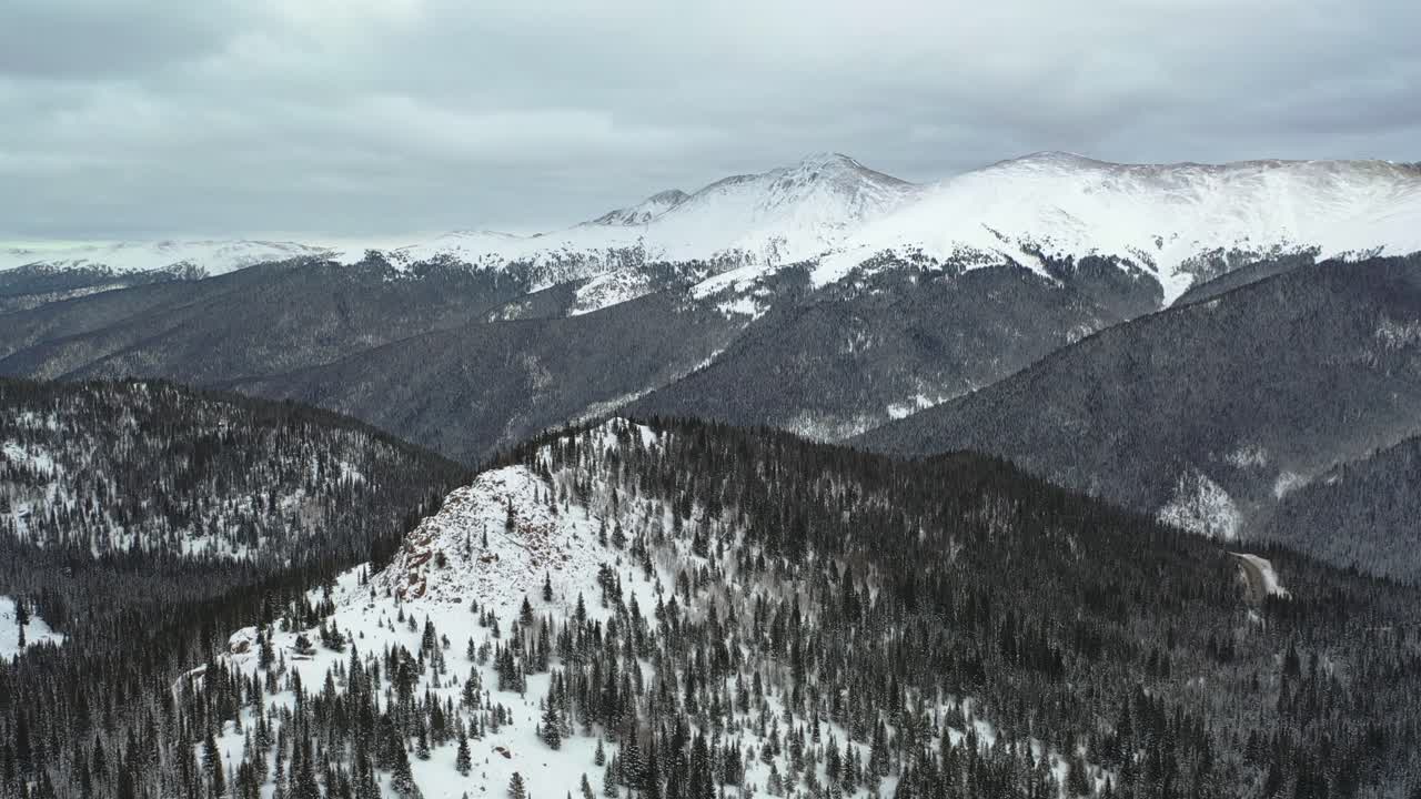 Coniferous Mountain Ranges At Winter Park In Colorado Rocky Mountains