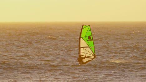 male surfer windsurfing in the beach 4k