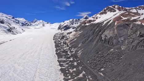 flying high over the tasman glacier, new zealand