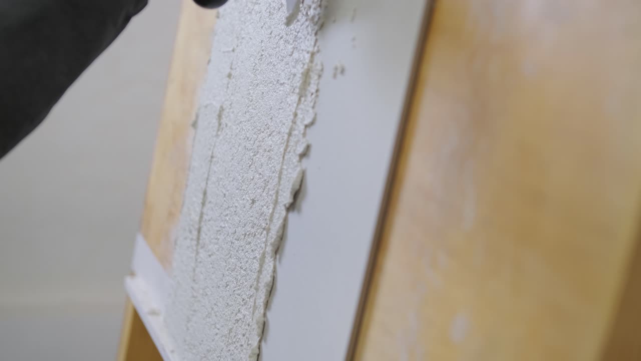 el yeso de una pared