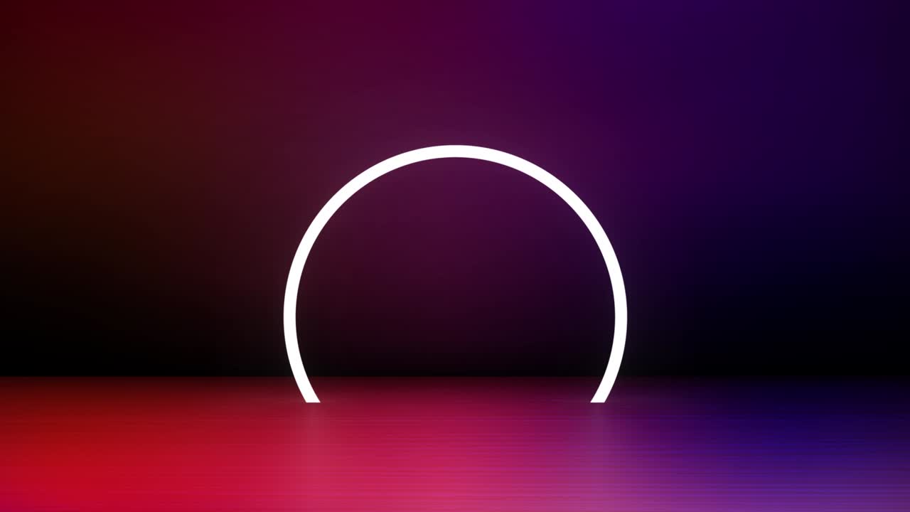 estudio vívido con luz de neón brillante. imágenes 3d con zoom y efecto de brillo