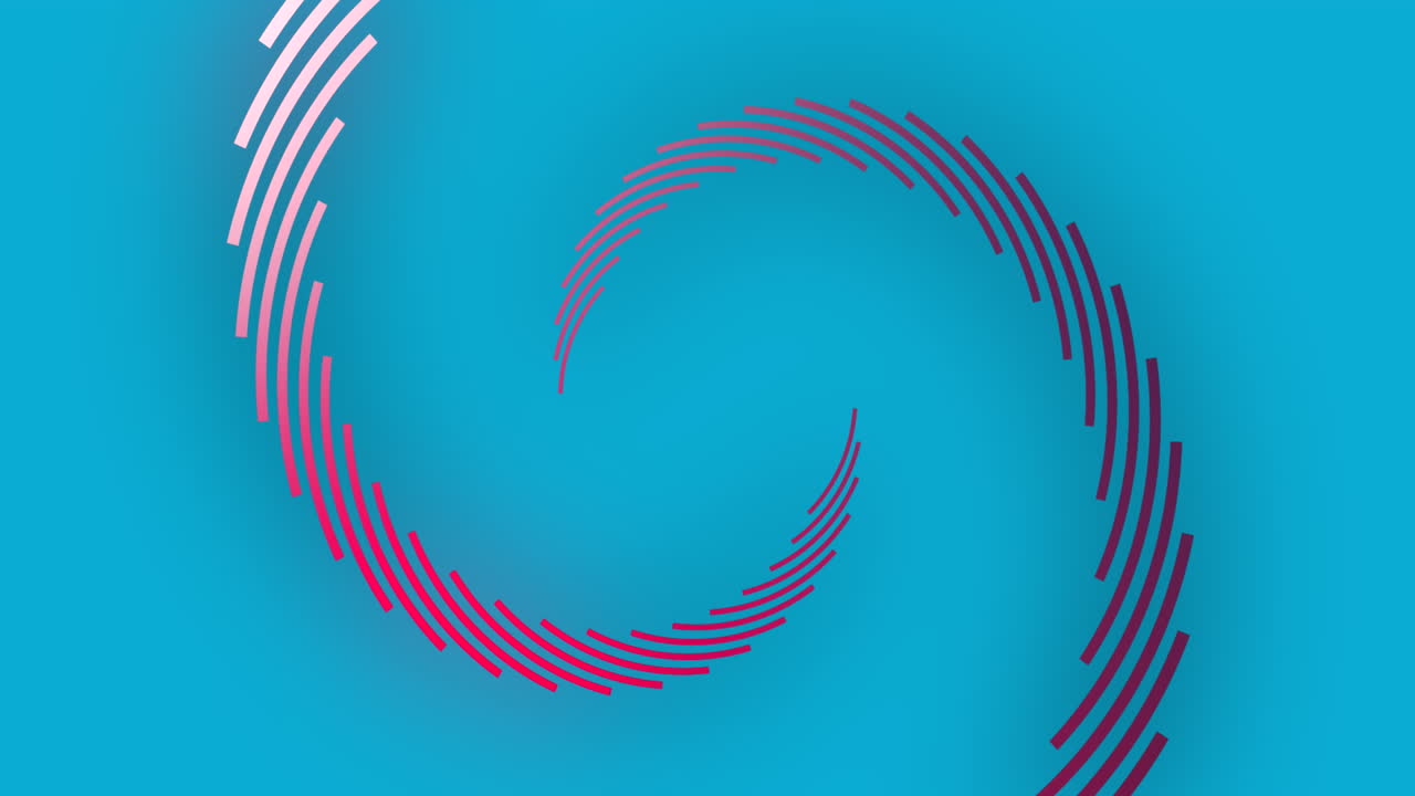 animación de un patrón rosa que se mueve en un bucle sin costuras sobre un fondo azul