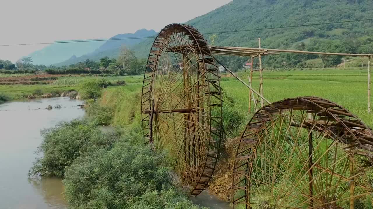 베트남 푸룬 의 대나무 물 바 와   의 공중 사진