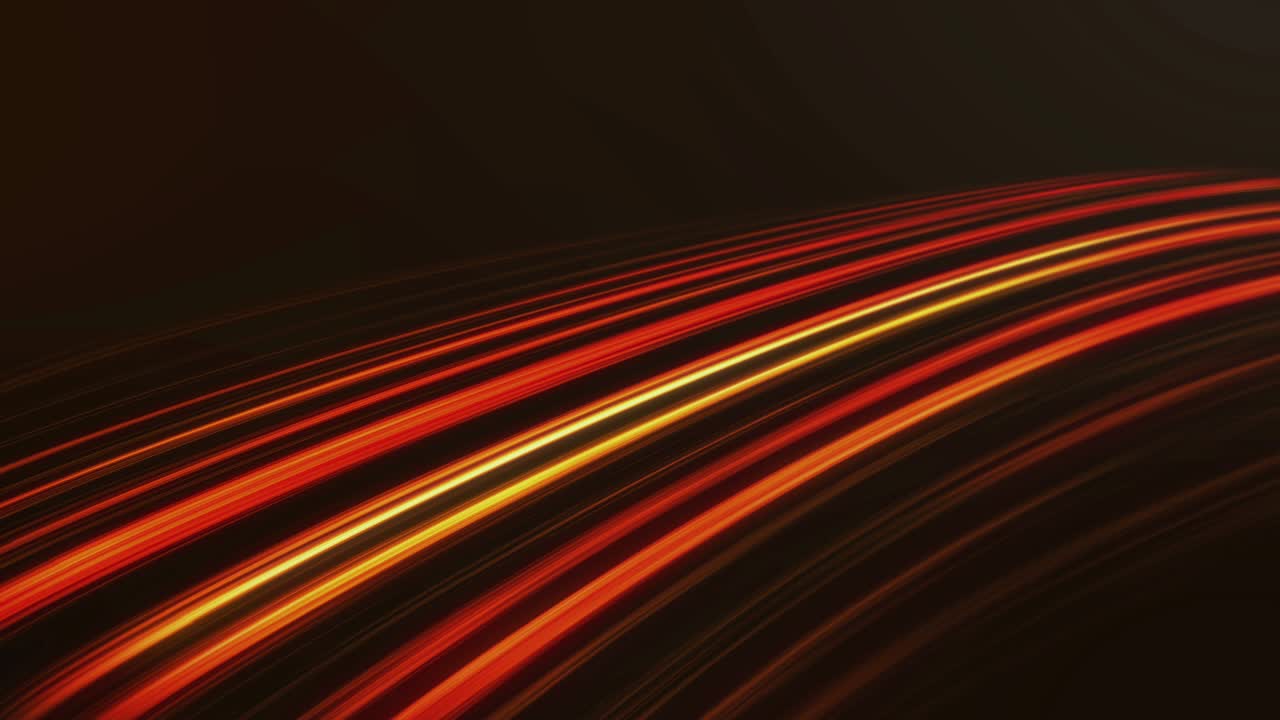 Klart orange neon gløder med hurtigt bevægende lysstråler langs en bane