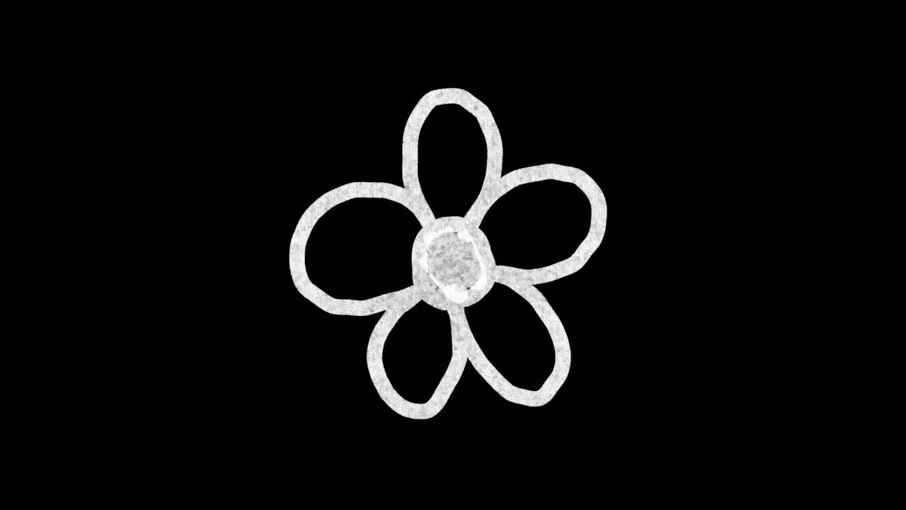 Handgezeichnete weiße Blume
