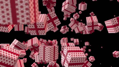 christmas boxes background 4k