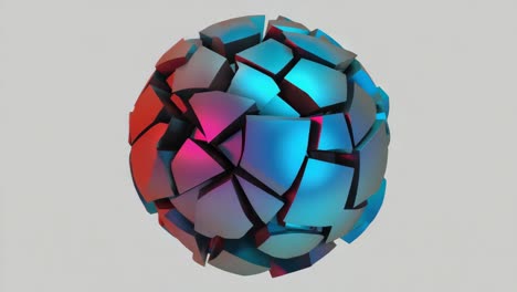 abstract fractured sphere