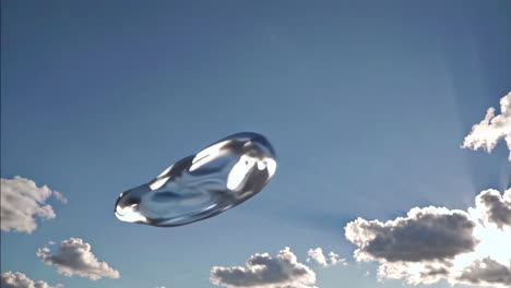 abstract water droplet in the sky