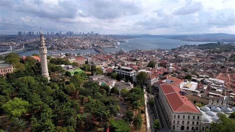 Panorámica-Aérea:-Paisaje-Urbano-De-Estambul-Y-Universidad.