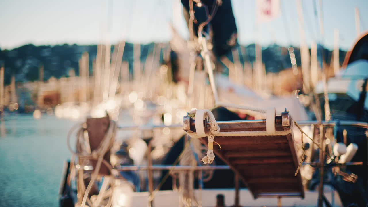A boat canopy glowing in intense sunlight, creating dramatic lens flare and a bright, warm maritime ambiance