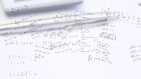 animation of pen over mathematical equations