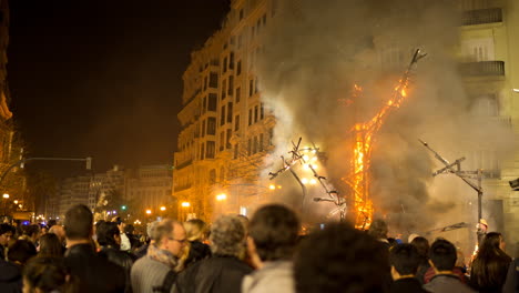 las fallas in valencia where the paper mache statues are burned