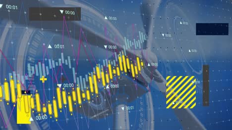 Animación-De-Interfaz-Digital-Sobre-Turbinas-Eólicas-Y-Procesamiento-De-Datos-Financieros.