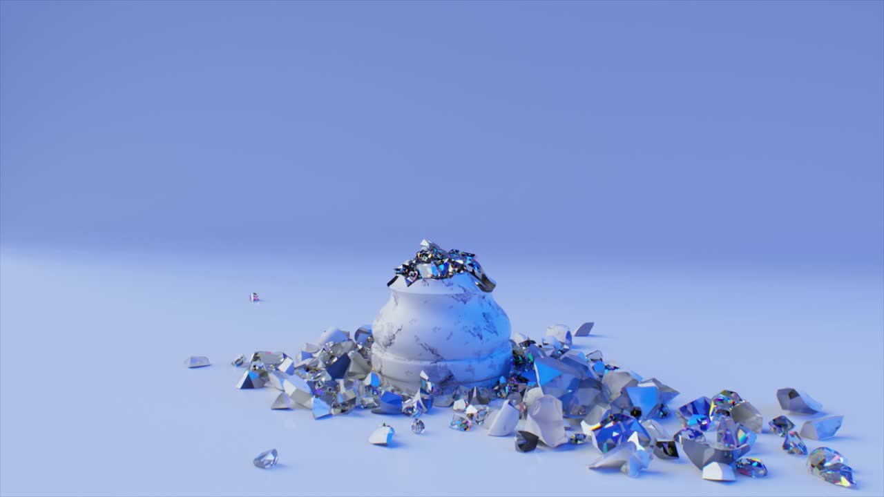 게임 컨셉: 화이트 마블 체스 여왕이 다이아몬드 입자로 무너집니다.