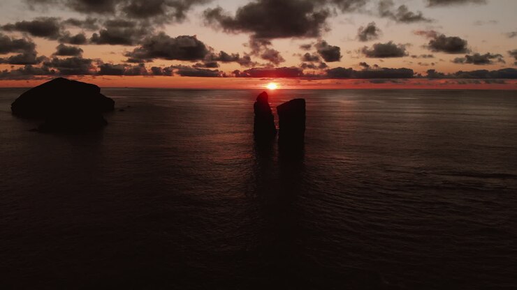 Sunset over Sea Stacks